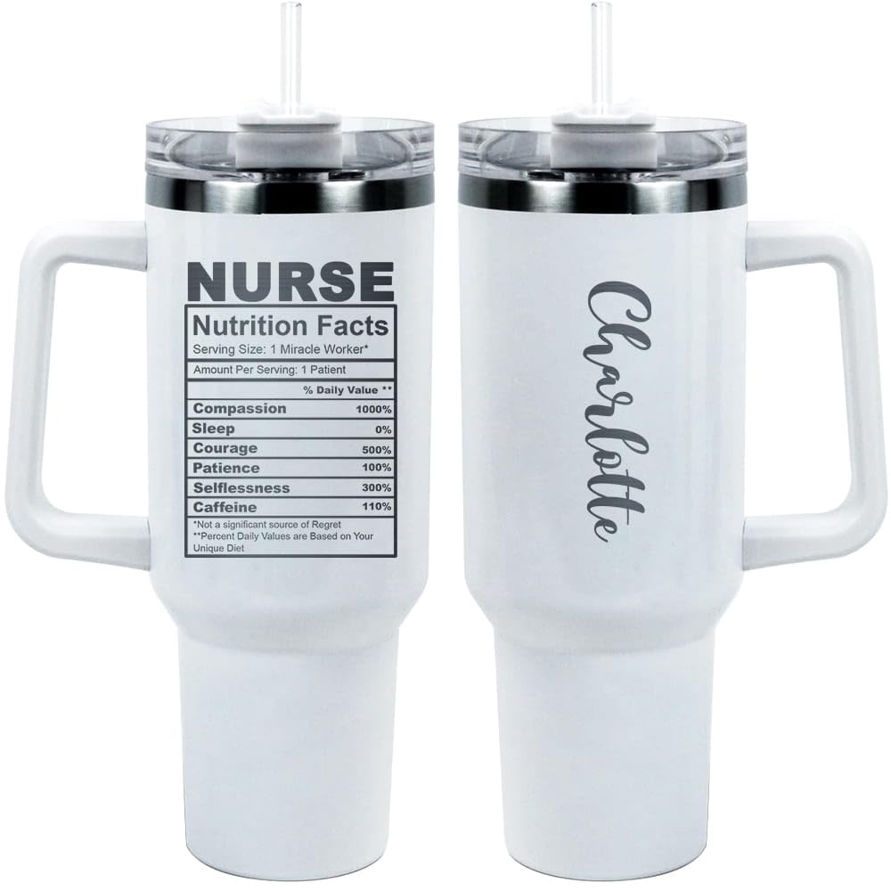 Best Gifts For Nurses - New Nurse Gifts For Women-Nursing Student Gifts- Nurse Practitioner- Nurse Appreciation Gifts-Nurse Graduation Gifts-Nutrition Facts 20Oz Nurse Cup Tumbler