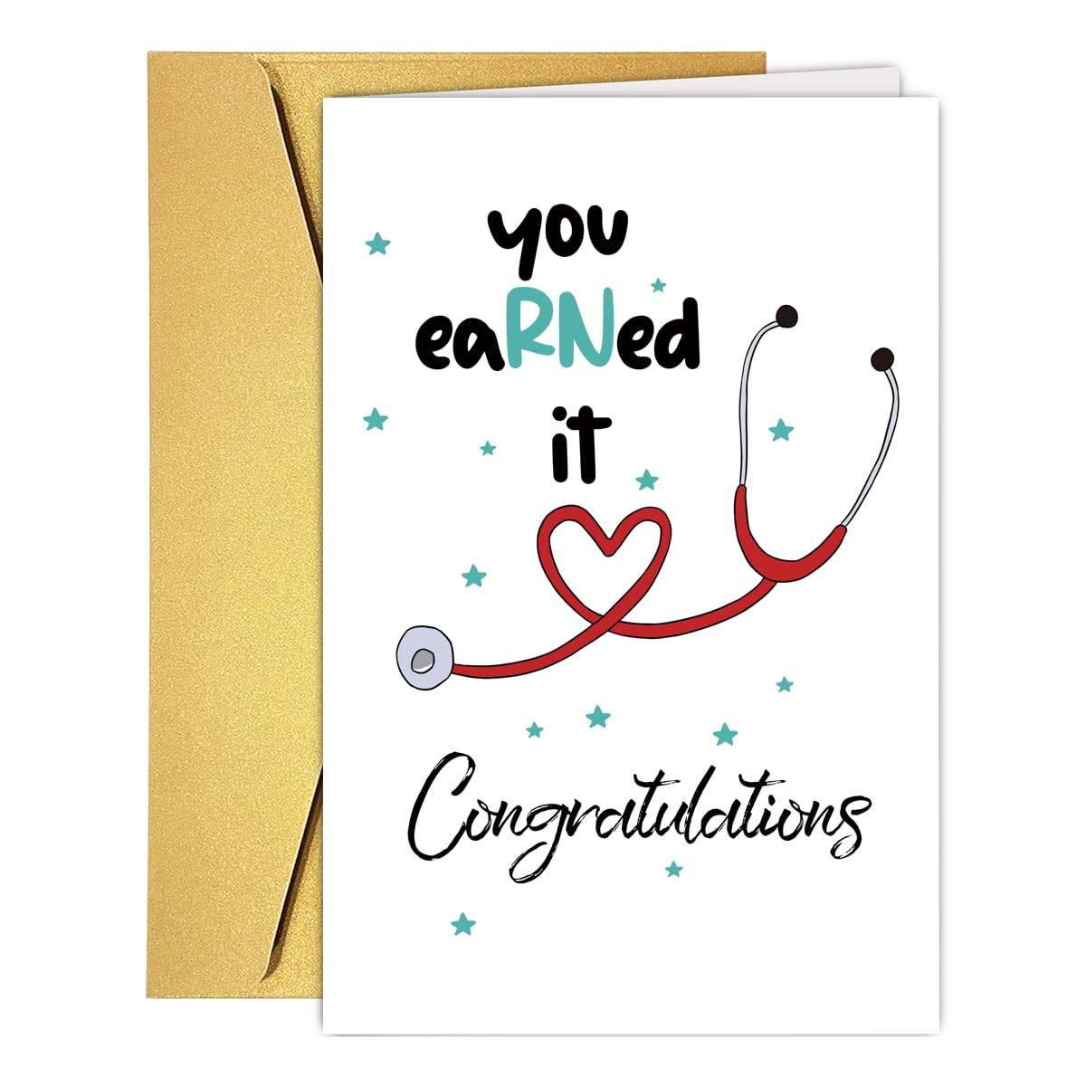 Cute Nurse Graduation Card Gifts for Her, Lovely Nurse Graduation Gift for Friend, Congratulations on Graduation For Nurse, New Nurse Card for Women, RN Card Gift For Daughter Sister