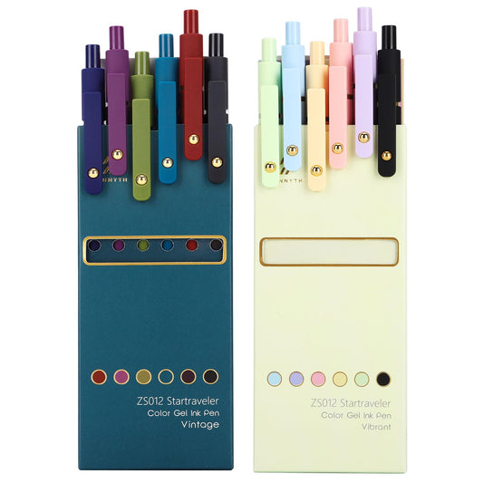 Ddaowanx Colored Gel Pens, 0.5mm Fine Point Retractable,Colorful Pens for Journaling,School Supplies, Gifts for Nurse and Teens, Stockings Stuffers for Women(6Pcs-Aesthetic Colors)