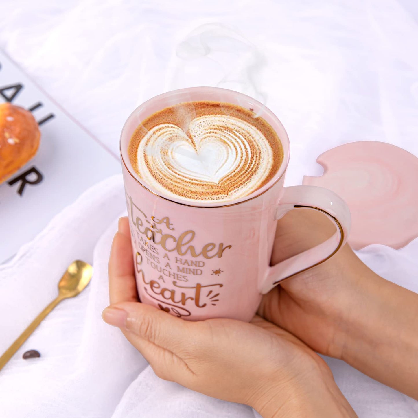 Nurse Gifts for Women, Funny Nurse Mug with Gold Print, Nurses Week Retirement Graduation Appreciation Present, School Nursing Student RN Practitioner, 14oz Pink Marbled Ceramic Cup, Nice Gift Boxed