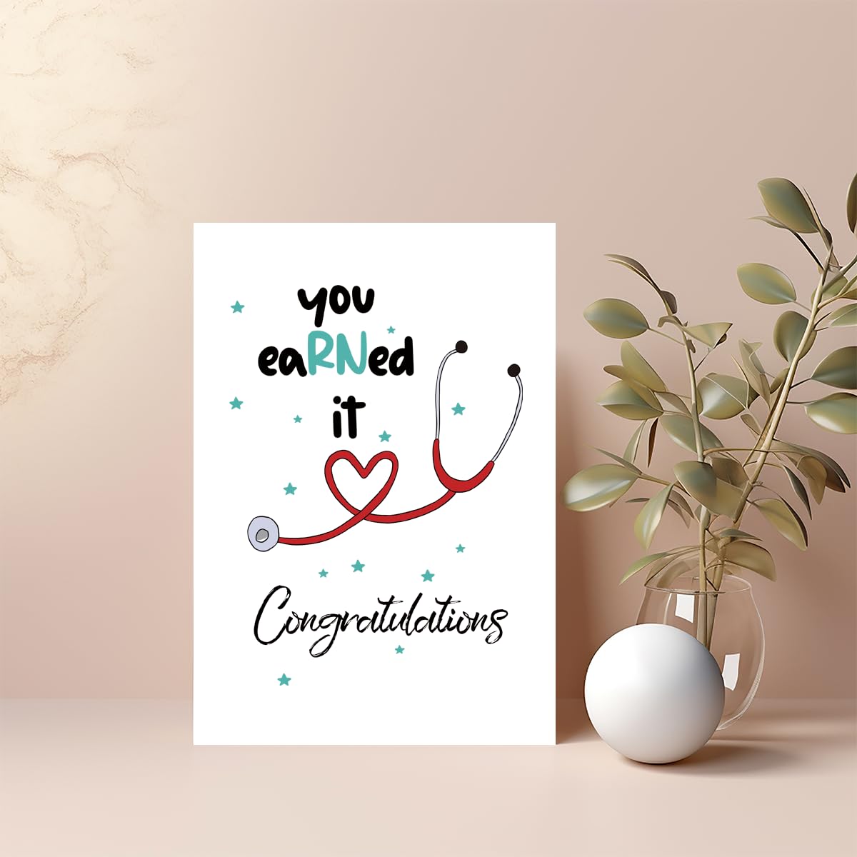 Cute Nurse Graduation Card Gifts for Her, Lovely Nurse Graduation Gift for Friend, Congratulations on Graduation For Nurse, New Nurse Card for Women, RN Card Gift For Daughter Sister