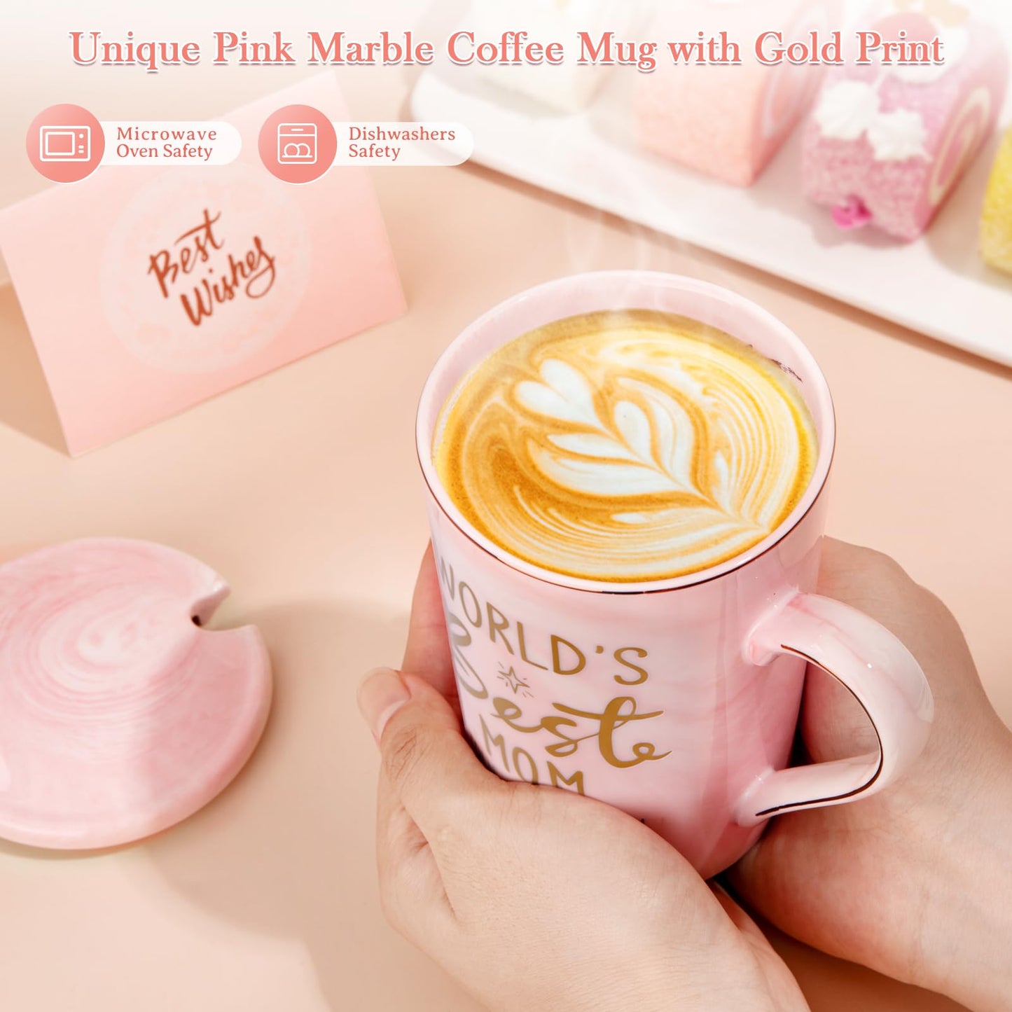 Nurse Gifts for Women, Funny Nurse Mug with Gold Print, Nurses Week Retirement Graduation Appreciation Present, School Nursing Student RN Practitioner, 14oz Pink Marbled Ceramic Cup, Nice Gift Boxed