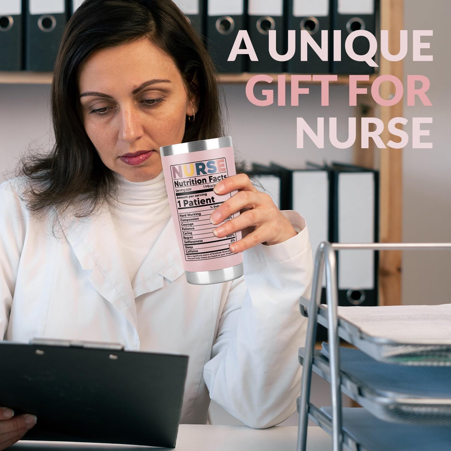 Best Gifts For Nurses - New Nurse Gifts For Women-Nursing Student Gifts- Nurse Practitioner- Nurse Appreciation Gifts-Nurse Graduation Gifts-Nutrition Facts 20Oz Nurse Cup Tumbler
