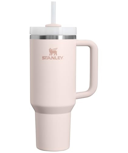 Stanley Quencher H2.0 Tumbler with Handle and Straw 30 oz | Flowstate 3-Position Lid | Cup Holder Compatible for Travel | Insulated Stainless Steel Cup | BPA-Free | Peony