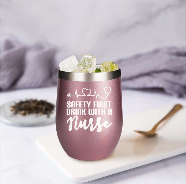 Nurse Appreciation Gift Box for Women - Graduation, Nursing School, Christmas, Practitioner, RG - Wine Tumbler Set