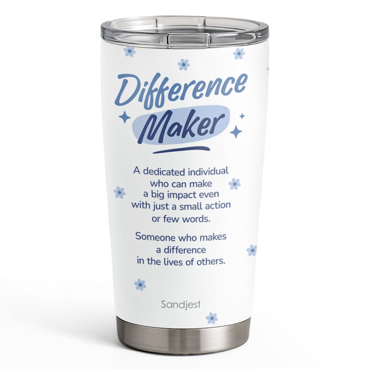 SANDJEST Nurse Tumbler Cup - Nutritional Facts Travel Coffee Mug Gift - 20oz Tumblers Nurse Gifts for Birthday, Christmas, Appreciation Week, Nursing School Graduation for Nurses, Practitioners