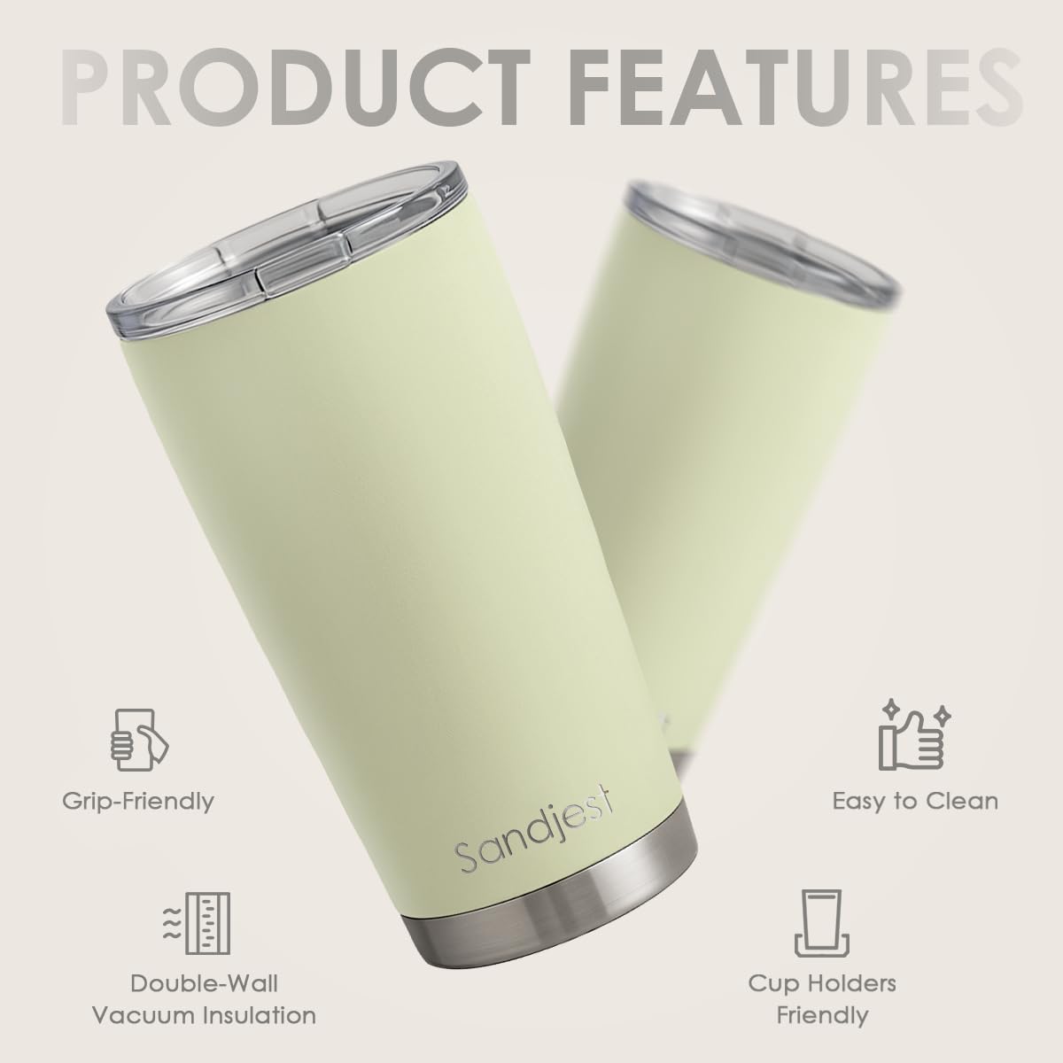 SANDJEST Nurse Tumbler Cup - Nutritional Facts Travel Coffee Mug Gift - 20oz Tumblers Nurse Gifts for Birthday, Christmas, Appreciation Week, Nursing School Graduation for Nurses, Practitioners