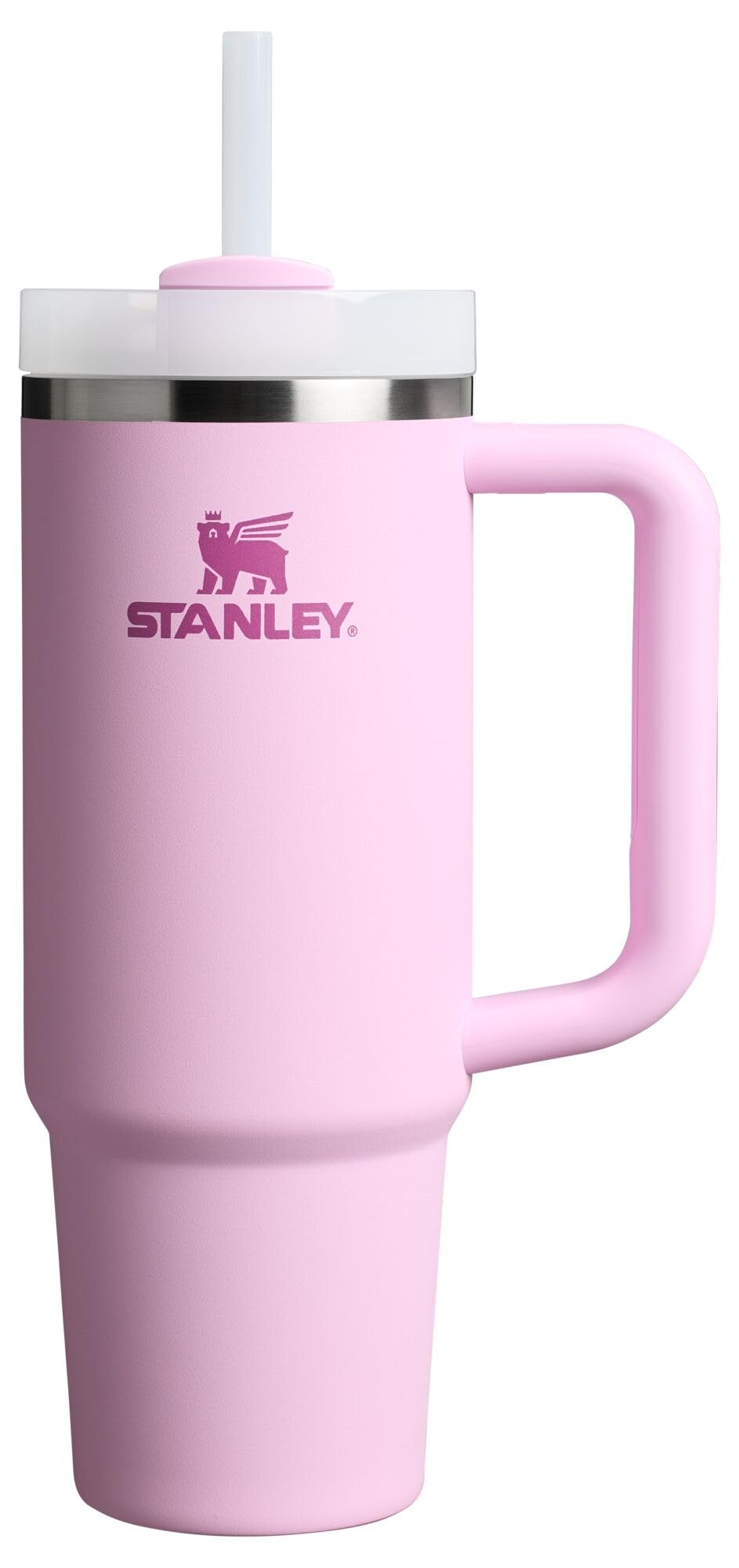 Stanley Quencher H2.0 Tumbler with Handle and Straw 30 oz | Flowstate 3-Position Lid | Cup Holder Compatible for Travel | Insulated Stainless Steel Cup | BPA-Free | Peony