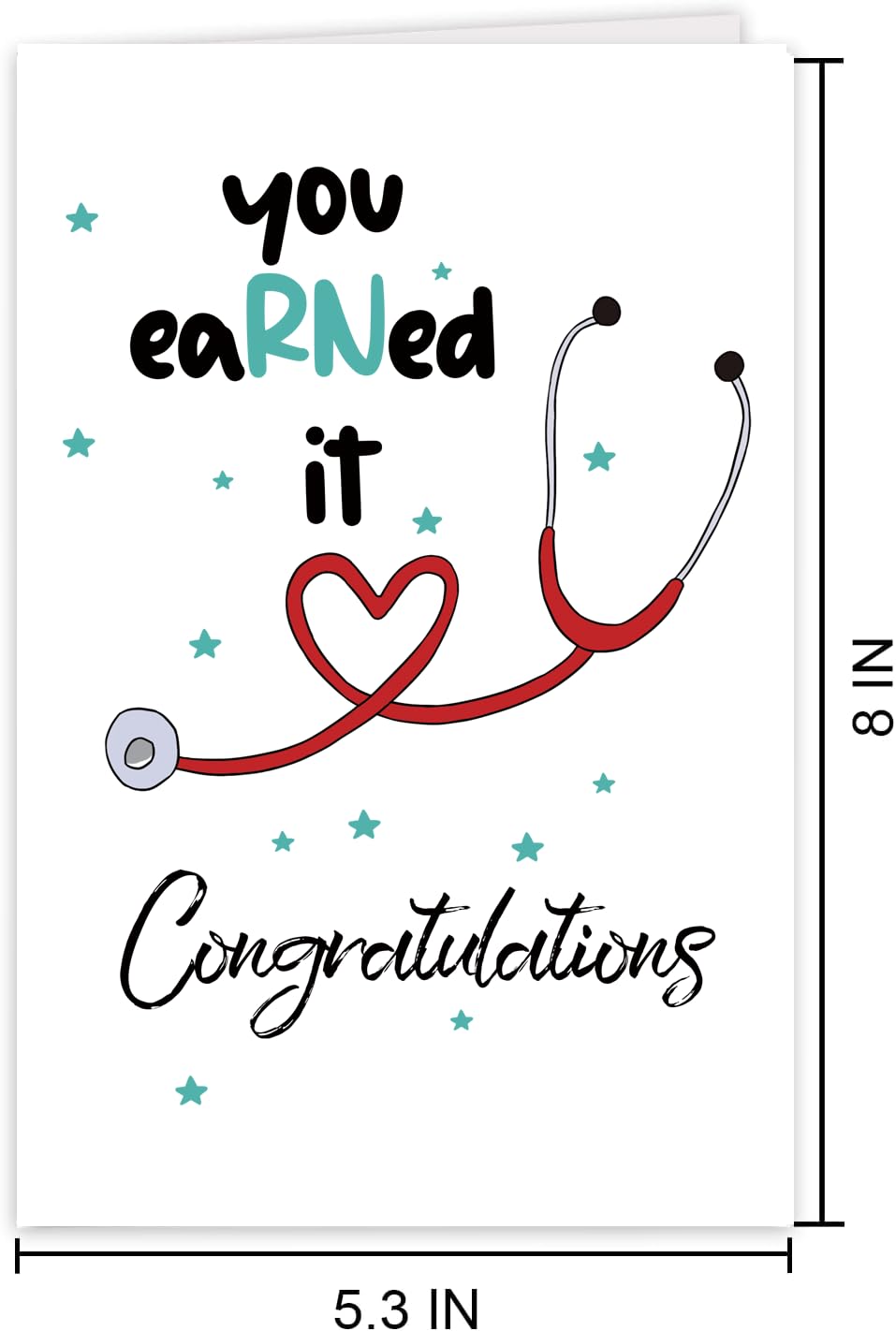 Cute Nurse Graduation Card Gifts for Her, Lovely Nurse Graduation Gift for Friend, Congratulations on Graduation For Nurse, New Nurse Card for Women, RN Card Gift For Daughter Sister