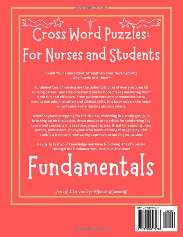 Cross Word Puzzles: For Nurses and Students- Fundamentals: Fundamentals- From A&P to ADPIE: Master the Essentials with Every Puzzle