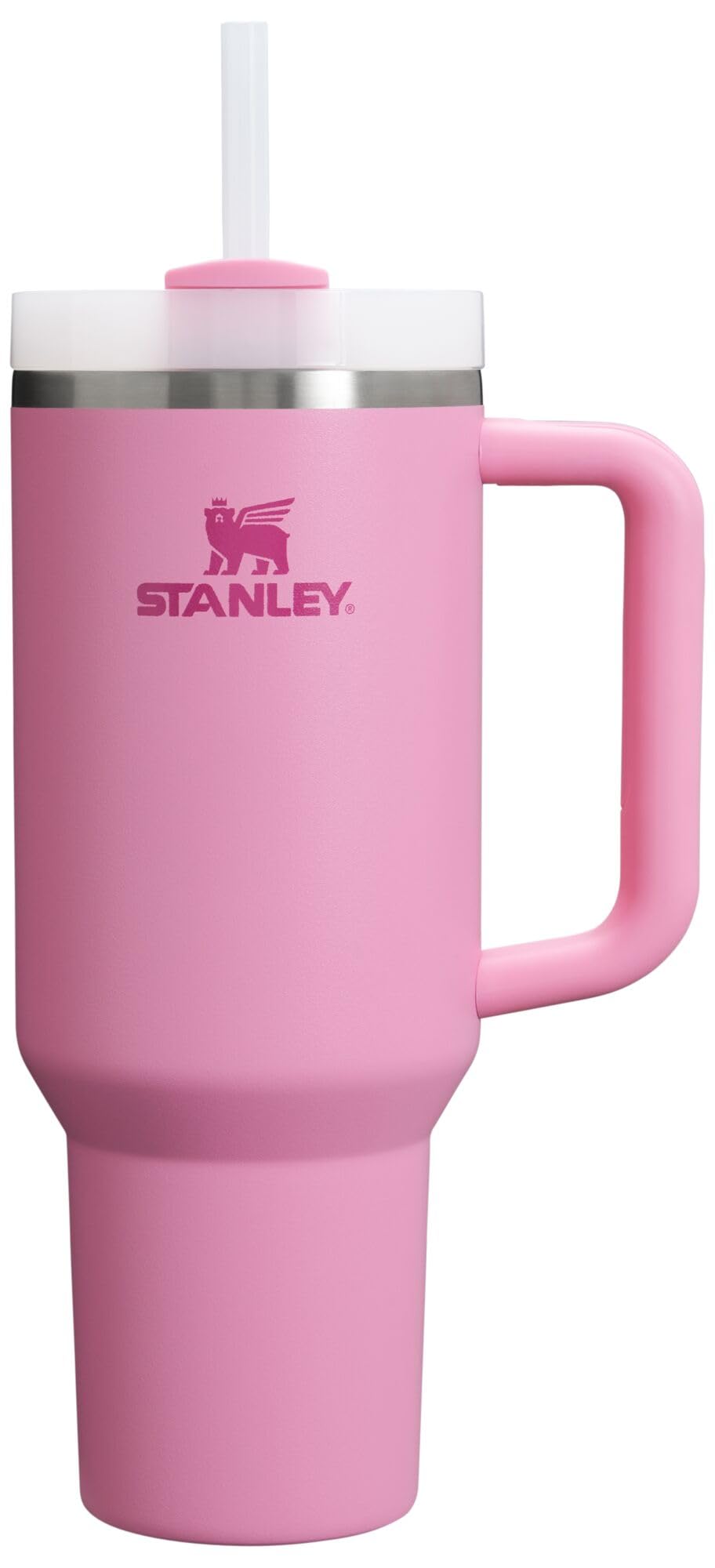 Stanley Quencher H2.0 Tumbler with Handle and Straw 30 oz | Flowstate 3-Position Lid | Cup Holder Compatible for Travel | Insulated Stainless Steel Cup | BPA-Free | Peony