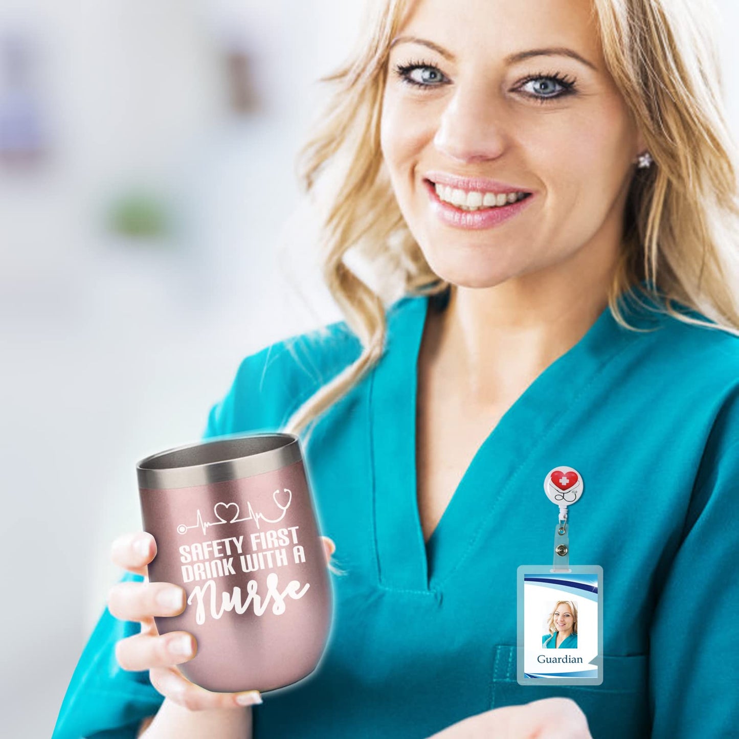 Nurse Appreciation Gift Box for Women - Graduation, Nursing School, Christmas, Practitioner, RG - Wine Tumbler Set