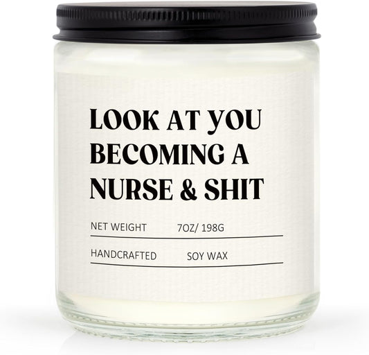 Craftique Nurse Gifts for Women Men, Nursing Student Gifts- Funny Nurse Candle- Nursing School, Nurses Christmas/Graduation/Birthday Gift, Cool LPN RN Gift for Nurses, Future/New Grad