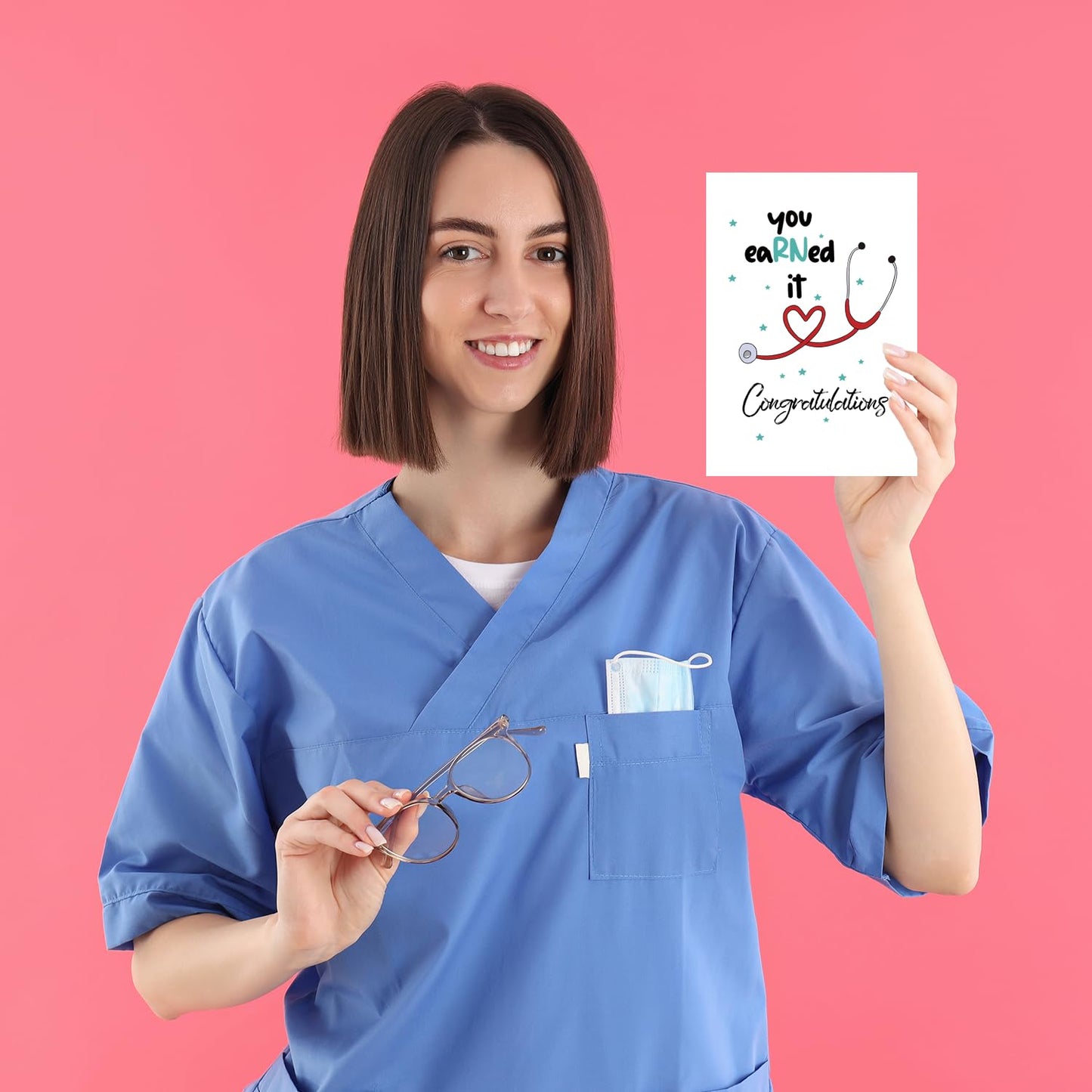 Cute Nurse Graduation Card Gifts for Her, Lovely Nurse Graduation Gift for Friend, Congratulations on Graduation For Nurse, New Nurse Card for Women, RN Card Gift For Daughter Sister