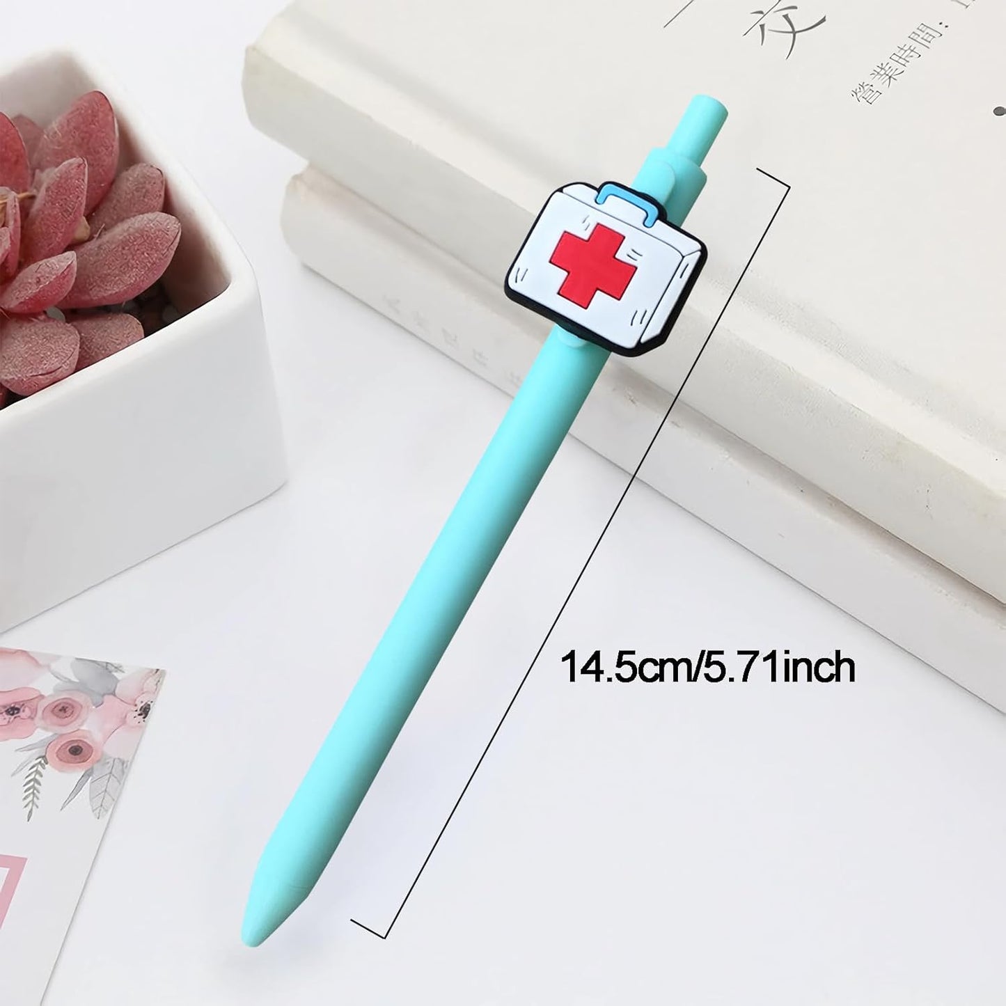 Cute Nurse Pens Funny Nurse Accessories for Work Aesthetic Gel Pen Black Ink Set for Cna Rn Medical Assistant Nursing Student Essentials Nurse Week Gifts Appreciation Gift
