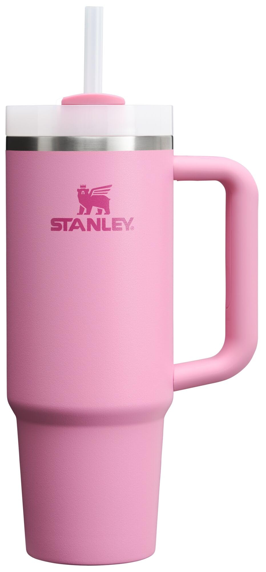 Stanley Quencher H2.0 Tumbler with Handle and Straw 30 oz | Flowstate 3-Position Lid | Cup Holder Compatible for Travel | Insulated Stainless Steel Cup | BPA-Free | Peony