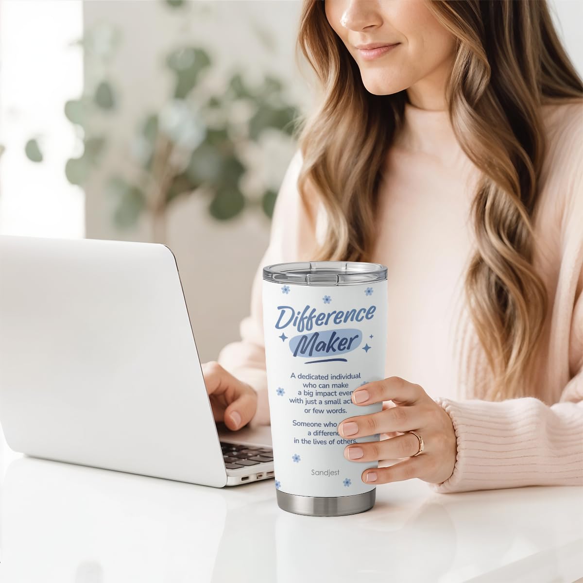 SANDJEST Nurse Tumbler Cup - Nutritional Facts Travel Coffee Mug Gift - 20oz Tumblers Nurse Gifts for Birthday, Christmas, Appreciation Week, Nursing School Graduation for Nurses, Practitioners