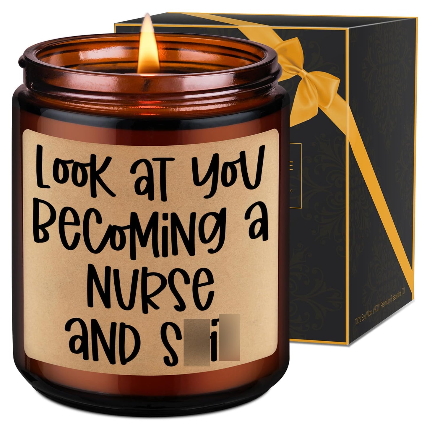 LEADO Candles, Nurse Gifts for Women, Male, Men - Nursing Graduation, LPN, RN Gifts for Nurses - Funny Nurses Week, Congratulations Present for New Grad, Future RN, Nursing School Student, Graduate
