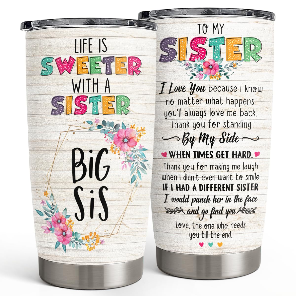 SANDJEST Nurse Tumbler Cup - Nutritional Facts Travel Coffee Mug Gift - 20oz Tumblers Nurse Gifts for Birthday, Christmas, Appreciation Week, Nursing School Graduation for Nurses, Practitioners