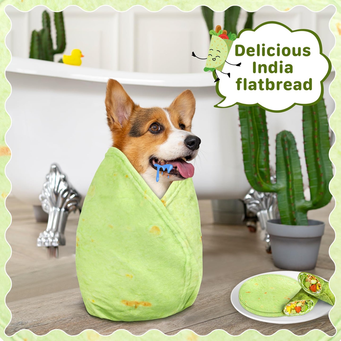 Gifts for Women Tortilla Blanket Adult Size 71 Inch, Graduation Gifts for Men and Women, Baptisms Gifts for Girl, Taco Food Burrito Blanket for Adult, Flannel Blanket Funny Gifts for Girlfriend