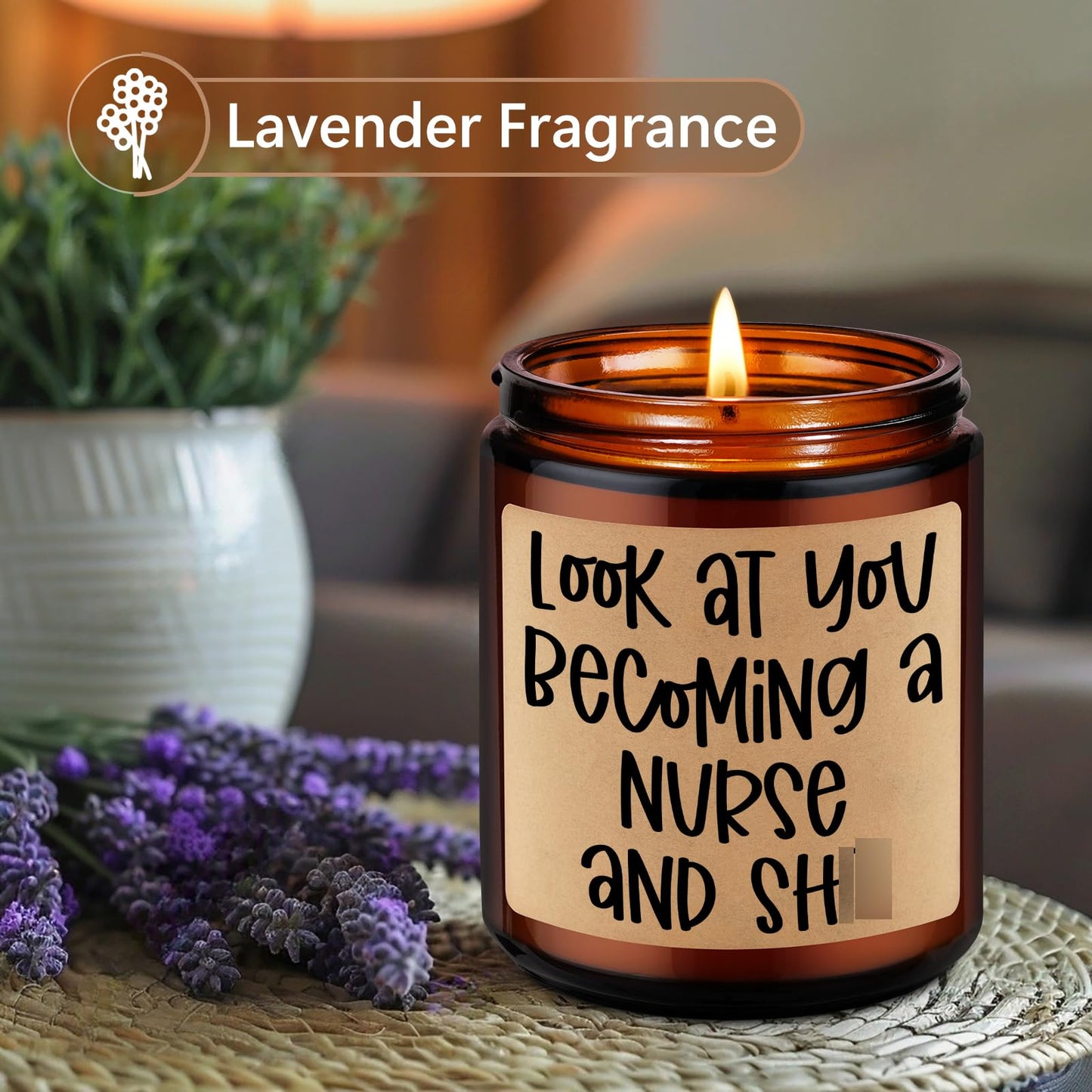 LEADO Candles, Nurse Gifts for Women, Male, Men - Nursing Graduation, LPN, RN Gifts for Nurses - Funny Nurses Week, Congratulations Present for New Grad, Future RN, Nursing School Student, Graduate