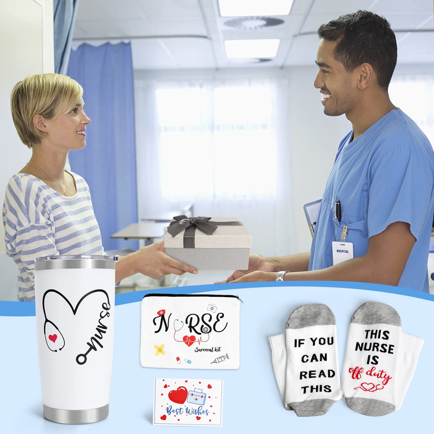 Nurse Gifts for Women, Nurses Week Gifts, Nurse Appreciation Gift, Nurse Graduation, Birthday, Christmas Gifts, New Nurse Gifts, Nurse Practitioner Gifts - 20 OZ Tumbler Set for Nurses