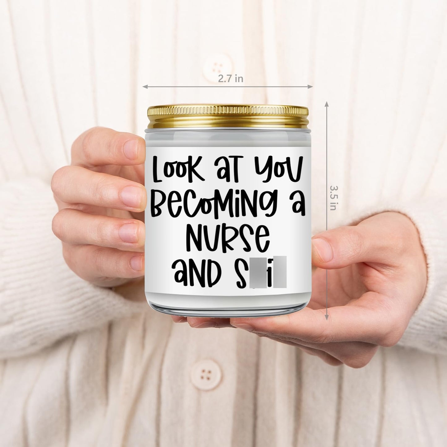 LEADO Candles, Nurse Gifts for Women, Male, Men - Nursing Graduation, LPN, RN Gifts for Nurses - Funny Nurses Week, Congratulations Present for New Grad, Future RN, Nursing School Student, Graduate