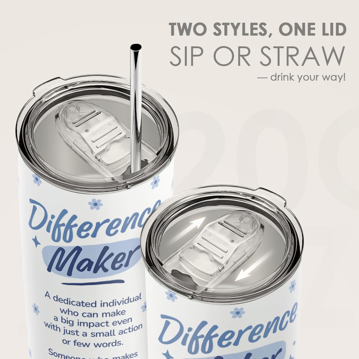 SANDJEST Nurse Tumbler Cup - Nutritional Facts Travel Coffee Mug Gift - 20oz Tumblers Nurse Gifts for Birthday, Christmas, Appreciation Week, Nursing School Graduation for Nurses, Practitioners