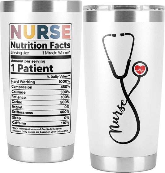 Best Gifts For Nurses - New Nurse Gifts For Women-Nursing Student Gifts- Nurse Practitioner- Nurse Appreciation Gifts-Nurse Graduation Gifts-Nutrition Facts 20Oz Nurse Cup Tumbler