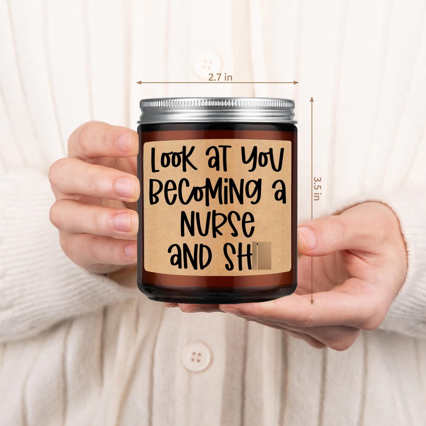 LEADO Candles, Nurse Gifts for Women, Male, Men - Nursing Graduation, LPN, RN Gifts for Nurses - Funny Nurses Week, Congratulations Present for New Grad, Future RN, Nursing School Student, Graduate