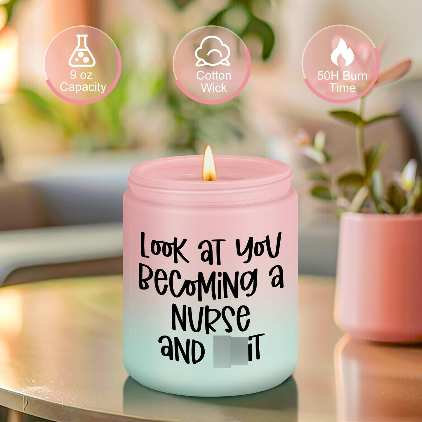 LEADO Candles, Nurse Gifts for Women, Male, Men - Nursing Graduation, LPN, RN Gifts for Nurses - Funny Nurses Week, Congratulations Present for New Grad, Future RN, Nursing School Student, Graduate