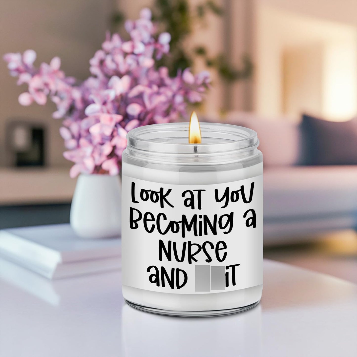 LEADO Candles, Nurse Gifts for Women, Male, Men - Nursing Graduation, LPN, RN Gifts for Nurses - Funny Nurses Week, Congratulations Present for New Grad, Future RN, Nursing School Student, Graduate