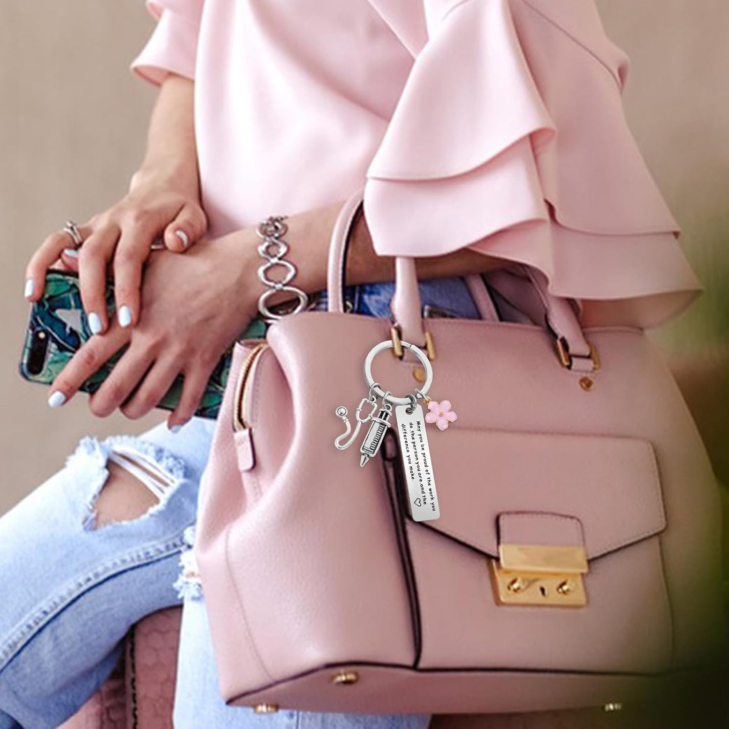 Ouligay Nurse Gifts for Women Nurse Keychain, Nursing Gift for School Nurse Student Graduation Future Medical Practitioner Registered Nurses Appreciation Nurse Day Week Gifts Accessories