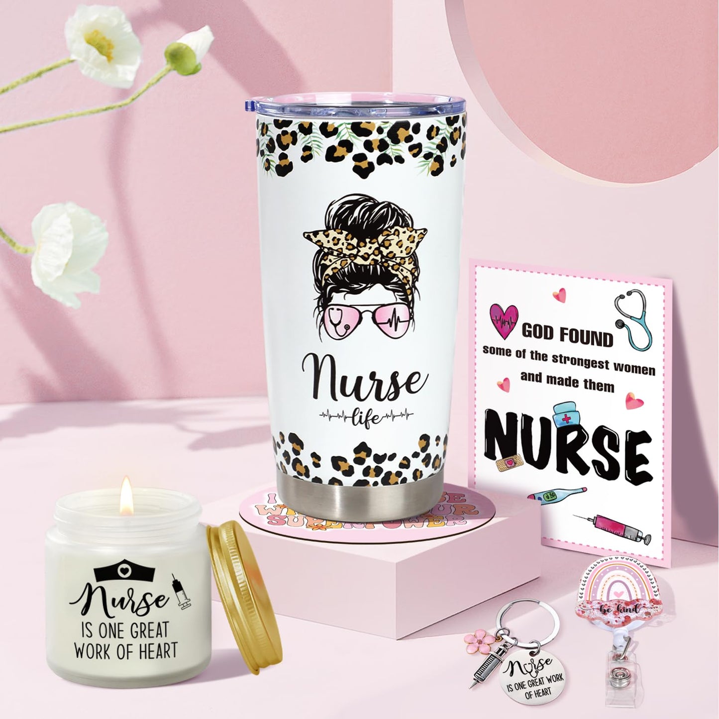 Nurse Gifts for Women, Nurses Week Gifts, Nurse Appreciation Gift, Nurse Graduation, Birthday, Christmas Gifts, New Nurse Gifts, Nurse Practitioner Gifts - 20 OZ Tumbler Set for Nurses