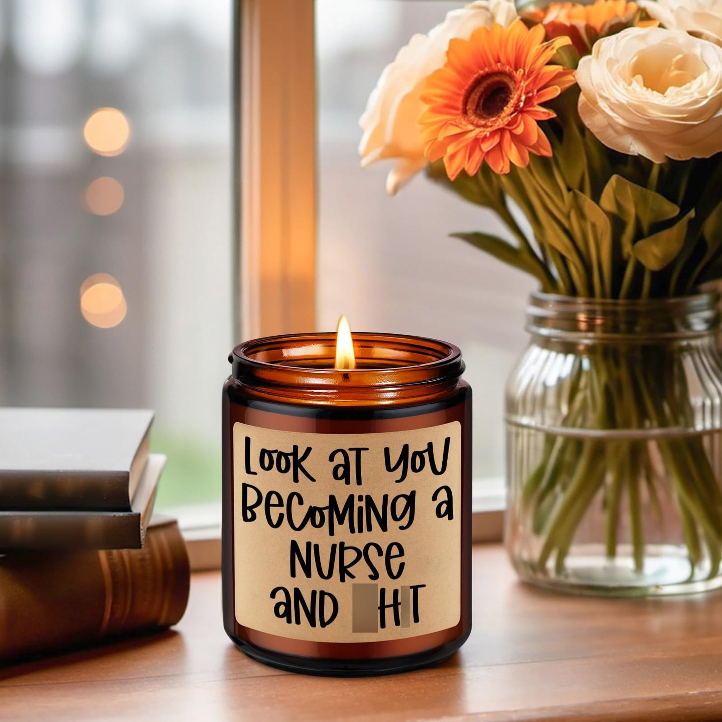 LEADO Candles, Nurse Gifts for Women, Male, Men - Nursing Graduation, LPN, RN Gifts for Nurses - Funny Nurses Week, Congratulations Present for New Grad, Future RN, Nursing School Student, Graduate