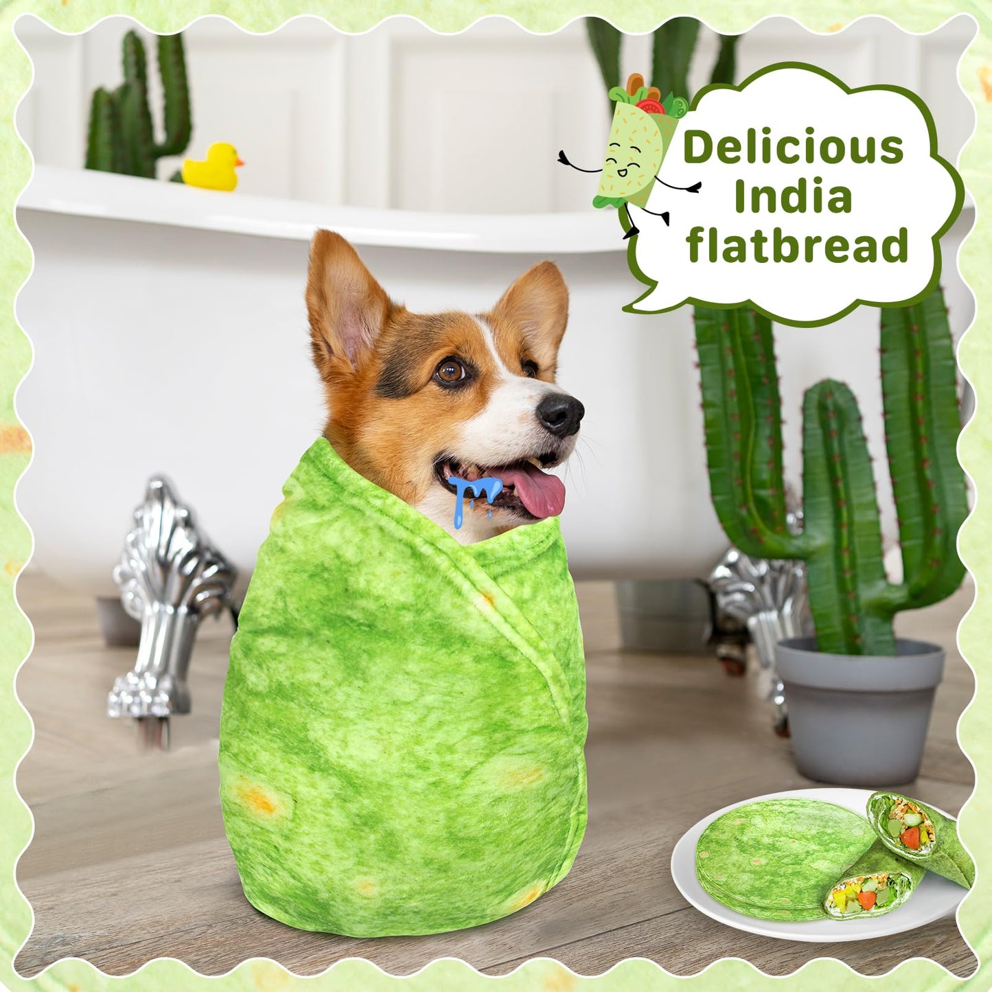 Gifts for Women Tortilla Blanket Adult Size 71 Inch, Graduation Gifts for Men and Women, Baptisms Gifts for Girl, Taco Food Burrito Blanket for Adult, Flannel Blanket Funny Gifts for Girlfriend