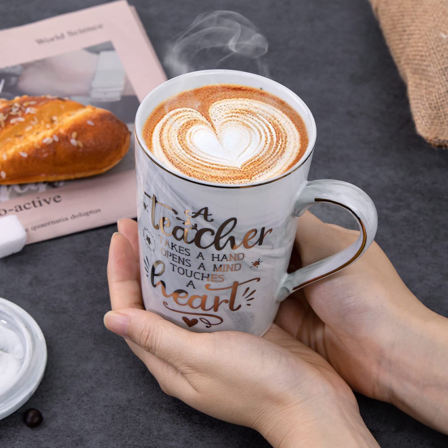 Nurse Gifts for Women, Funny Nurse Mug with Gold Print, Nurses Week Retirement Graduation Appreciation Present, School Nursing Student RN Practitioner, 14oz Pink Marbled Ceramic Cup, Nice Gift Boxed