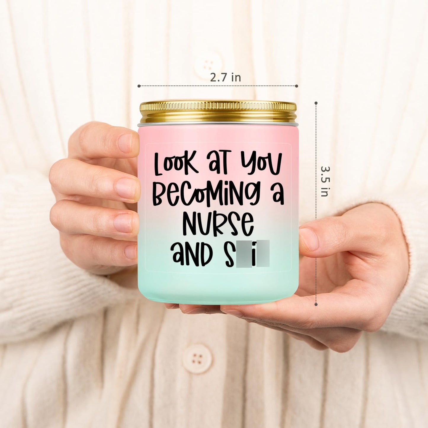 LEADO Candles, Nurse Gifts for Women, Male, Men - Nursing Graduation, LPN, RN Gifts for Nurses - Funny Nurses Week, Congratulations Present for New Grad, Future RN, Nursing School Student, Graduate