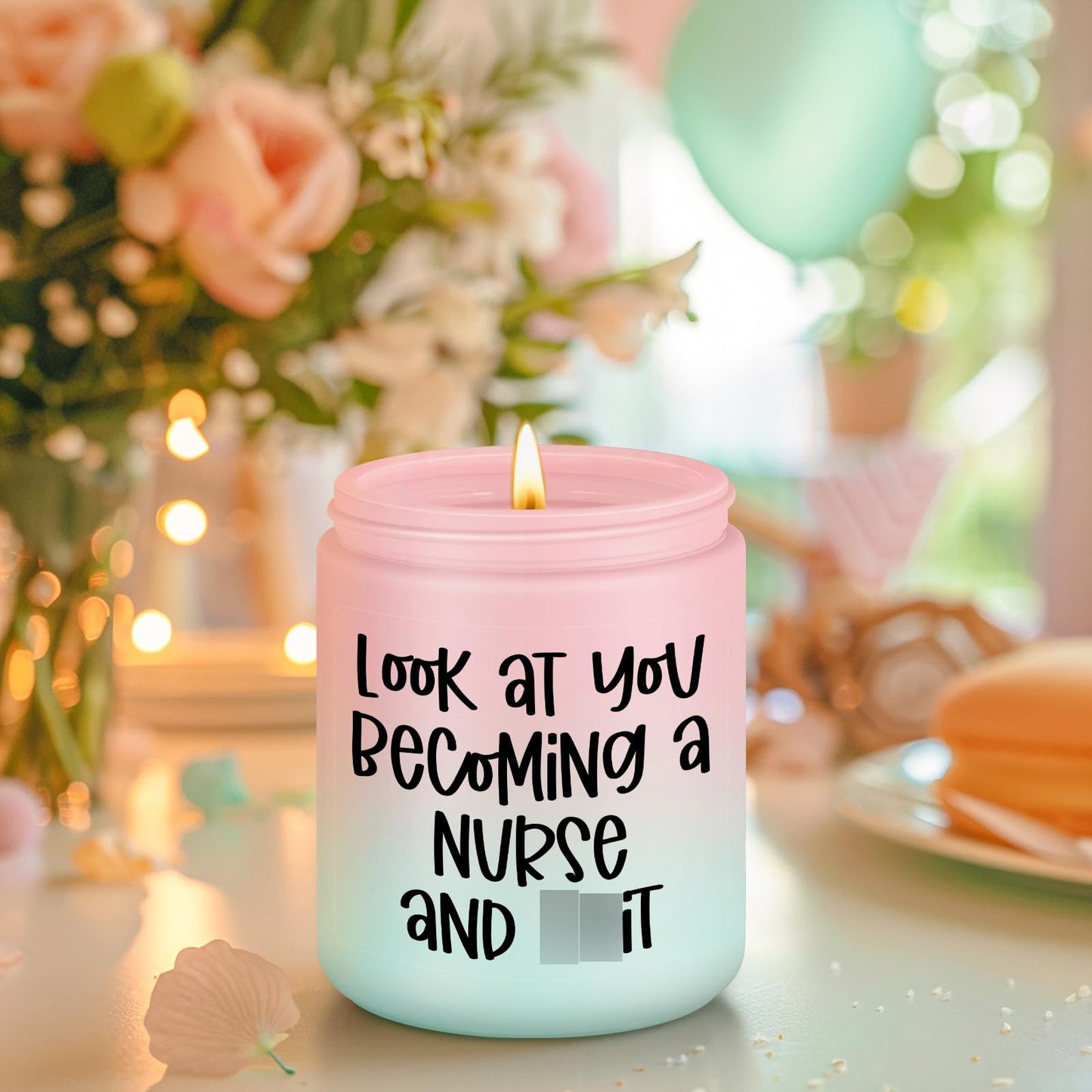LEADO Candles, Nurse Gifts for Women, Male, Men - Nursing Graduation, LPN, RN Gifts for Nurses - Funny Nurses Week, Congratulations Present for New Grad, Future RN, Nursing School Student, Graduate