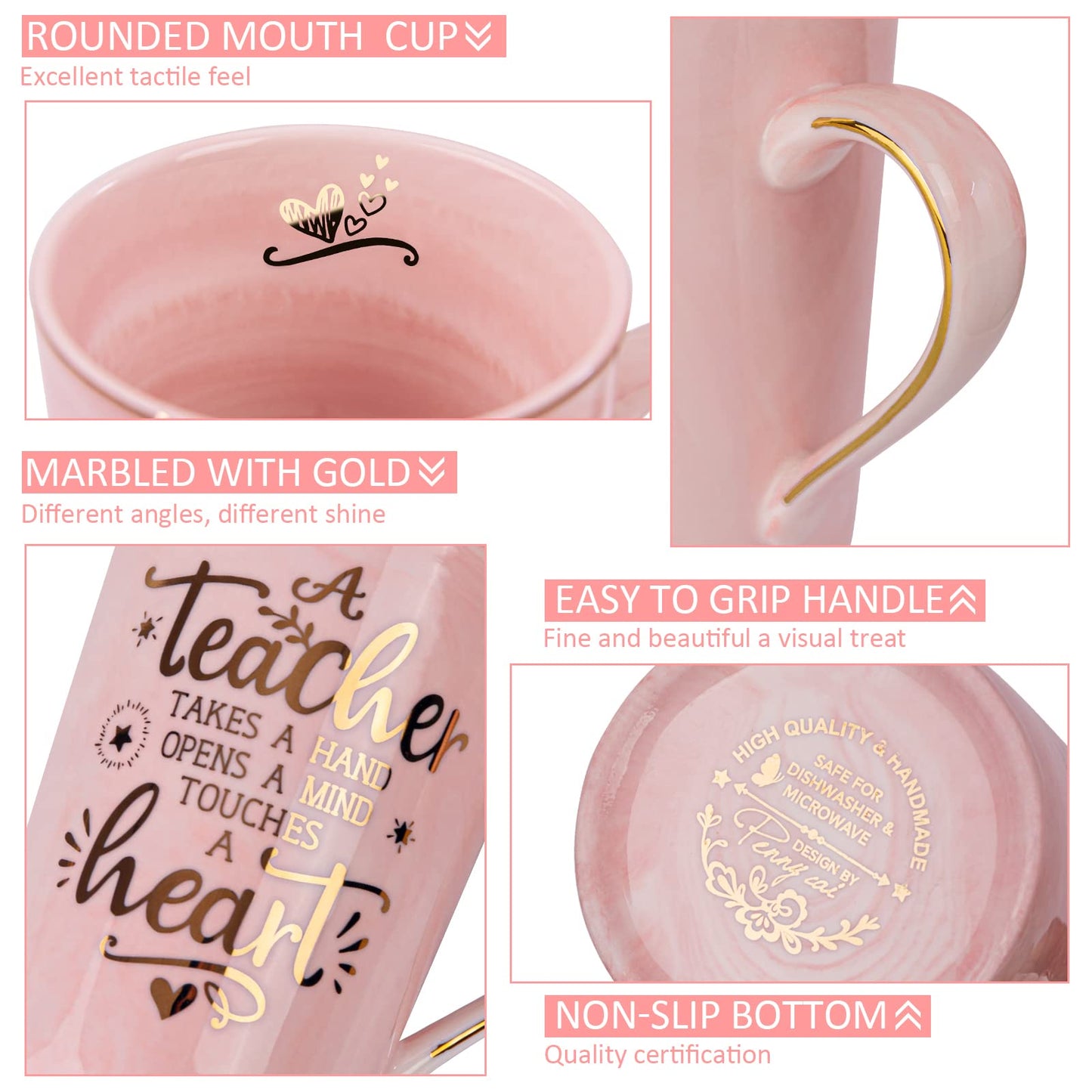 Nurse Gifts for Women, Funny Nurse Mug with Gold Print, Nurses Week Retirement Graduation Appreciation Present, School Nursing Student RN Practitioner, 14oz Pink Marbled Ceramic Cup, Nice Gift Boxed