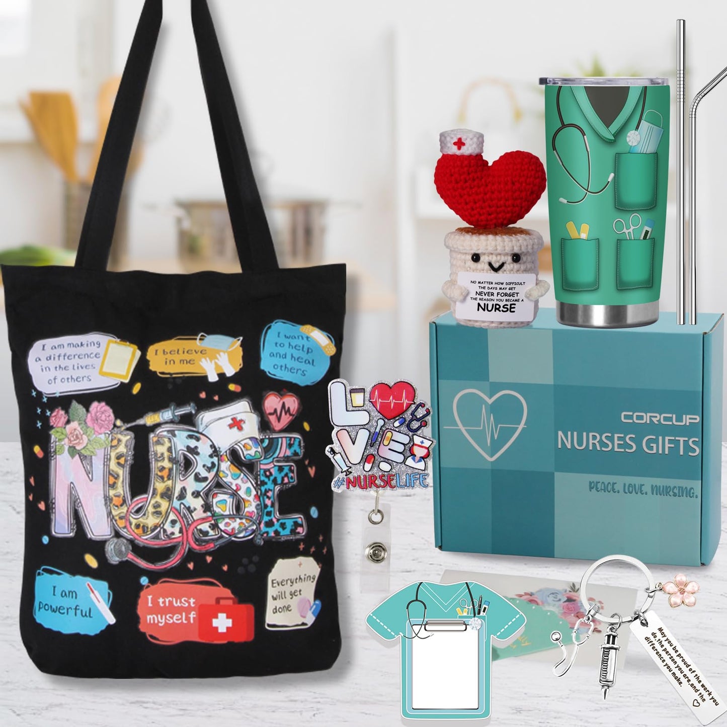 Nurse Appreciation Gift Box for Women - Graduation, Nursing School, Christmas, Practitioner, RG - Wine Tumbler Set