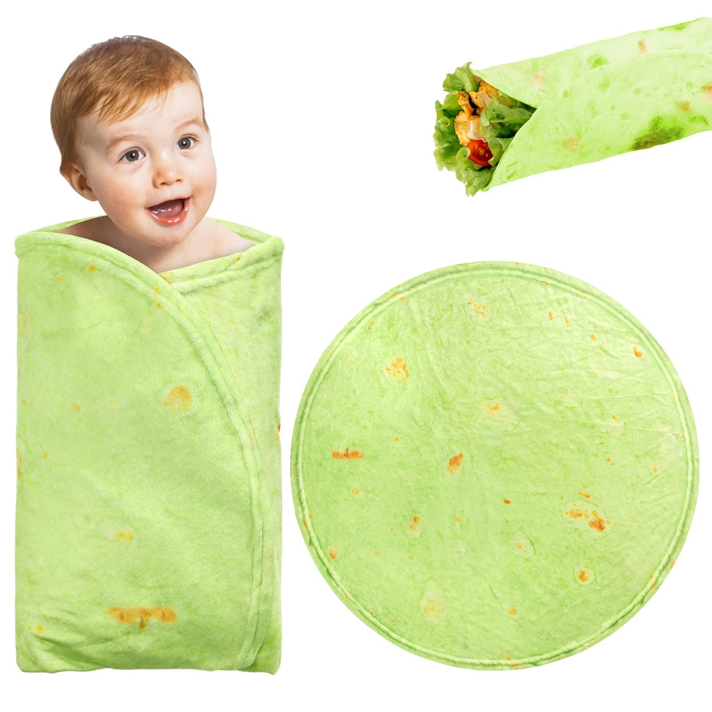 Gifts for Women Tortilla Blanket Adult Size 71 Inch, Graduation Gifts for Men and Women, Baptisms Gifts for Girl, Taco Food Burrito Blanket for Adult, Flannel Blanket Funny Gifts for Girlfriend