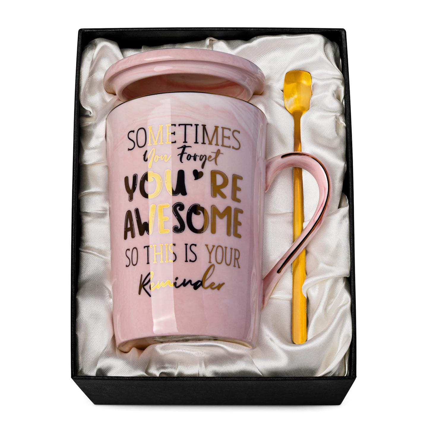 Nurse Gifts for Women, Funny Nurse Mug with Gold Print, Nurses Week Retirement Graduation Appreciation Present, School Nursing Student RN Practitioner, 14oz Pink Marbled Ceramic Cup, Nice Gift Boxed