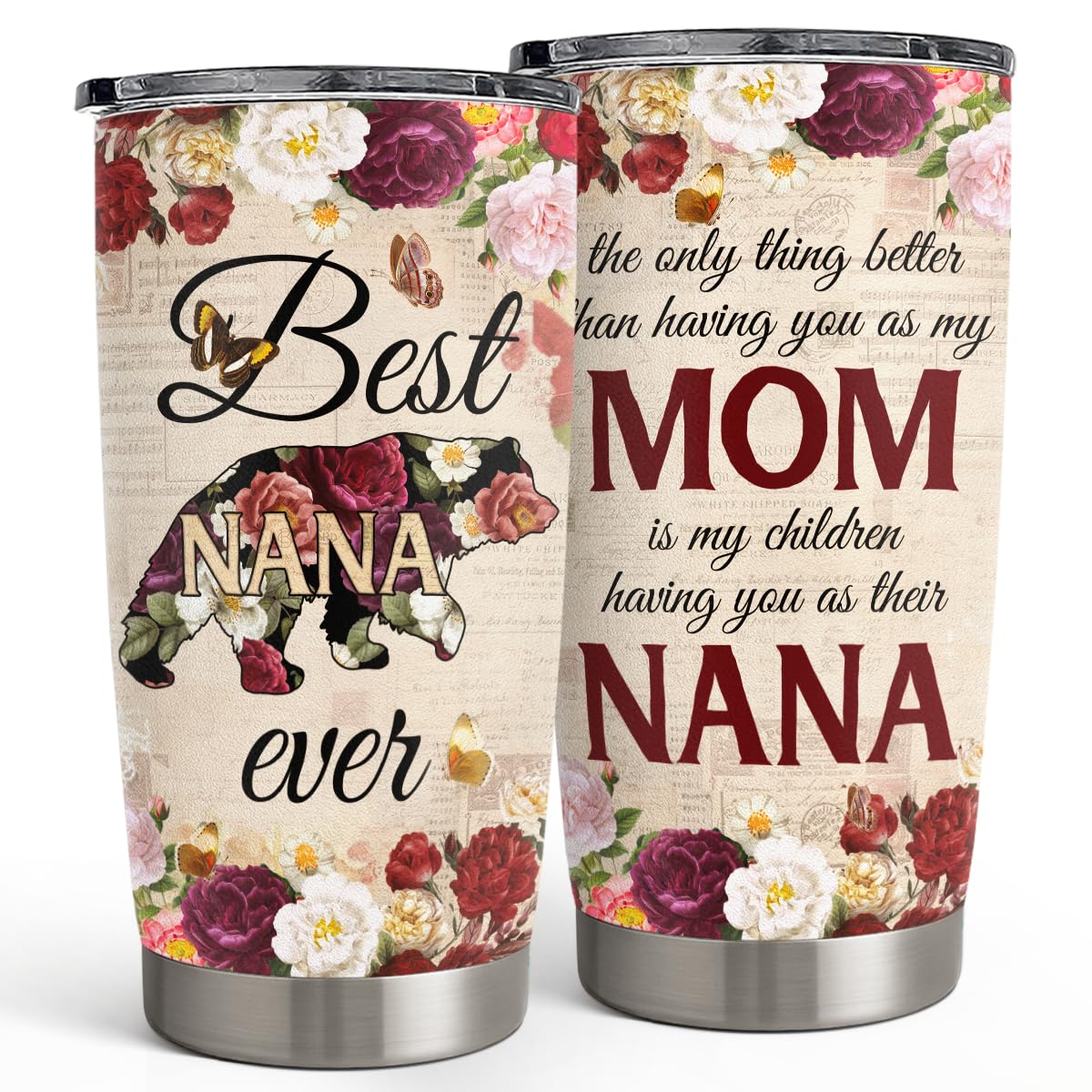 SANDJEST Nurse Tumbler Cup - Nutritional Facts Travel Coffee Mug Gift - 20oz Tumblers Nurse Gifts for Birthday, Christmas, Appreciation Week, Nursing School Graduation for Nurses, Practitioners