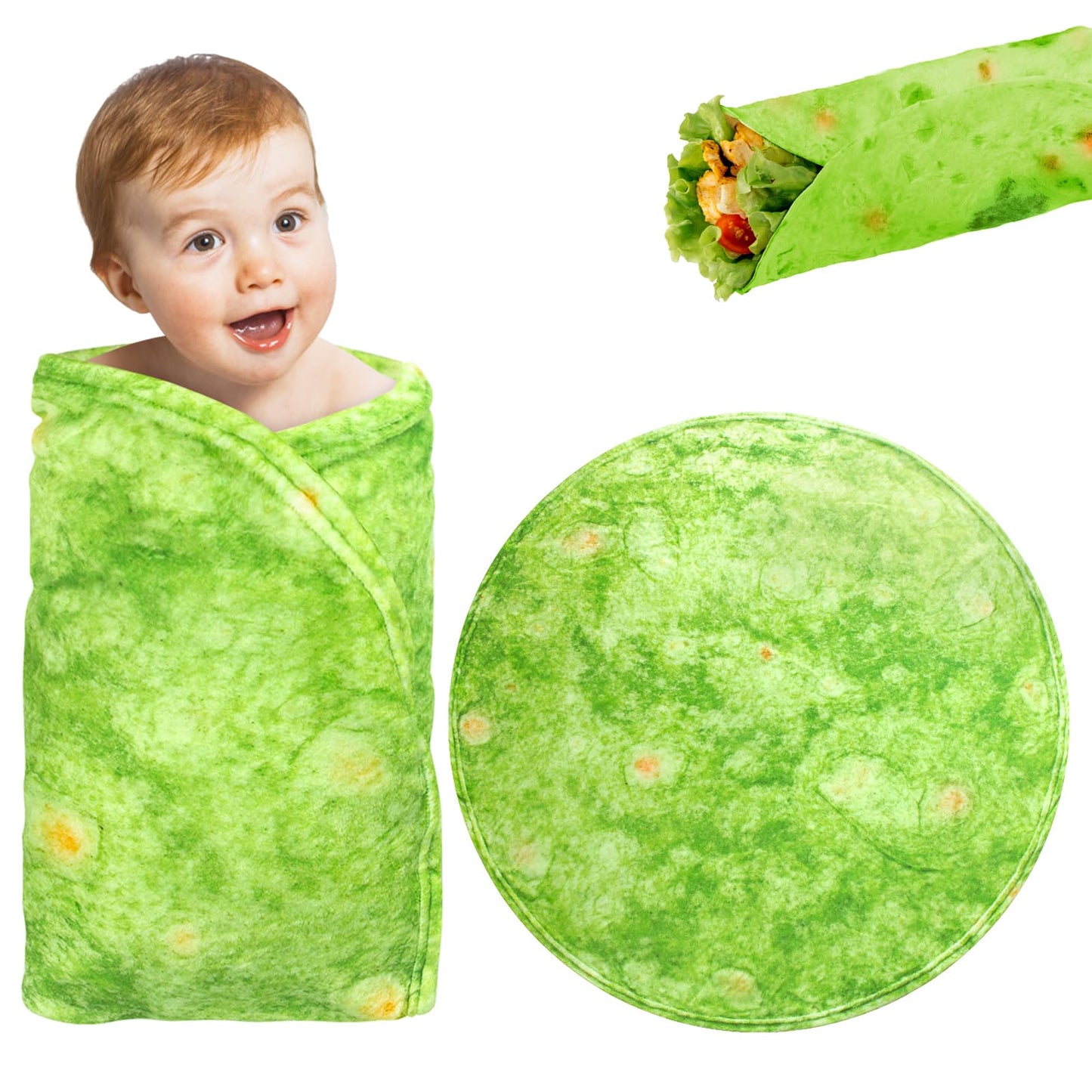 Gifts for Women Tortilla Blanket Adult Size 71 Inch, Graduation Gifts for Men and Women, Baptisms Gifts for Girl, Taco Food Burrito Blanket for Adult, Flannel Blanket Funny Gifts for Girlfriend