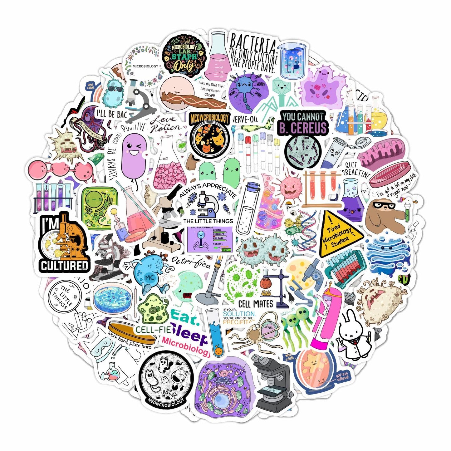 BulbaCraft 100Pcs Funny Nurse Stickers, Funny Nurse Gifts, Nursing Stickers, Medical Decals for Computer, Cups, Planner Laptop Decals, Gifts for Women & Men