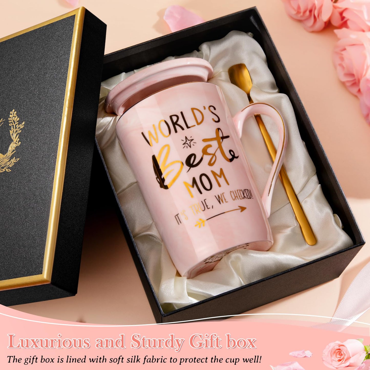 Nurse Gifts for Women, Funny Nurse Mug with Gold Print, Nurses Week Retirement Graduation Appreciation Present, School Nursing Student RN Practitioner, 14oz Pink Marbled Ceramic Cup, Nice Gift Boxed