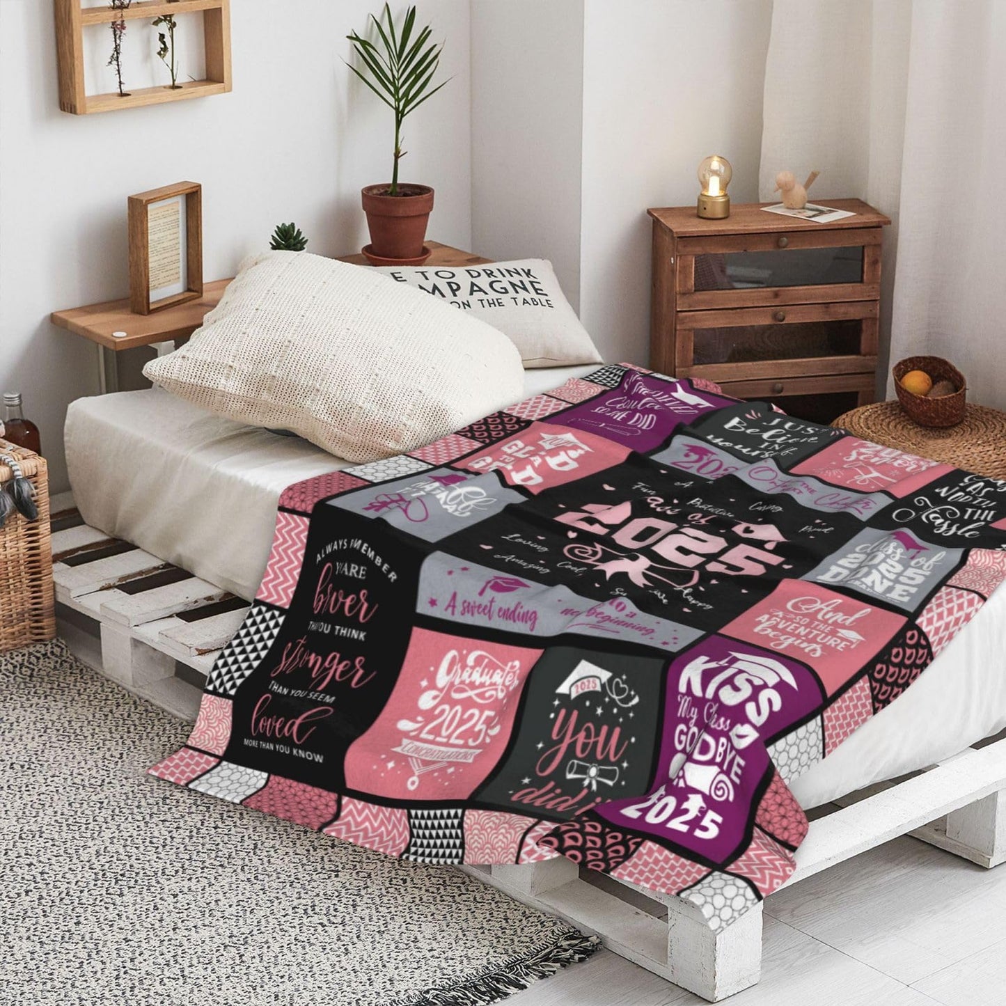 Graduation Gifts - Graduation Gifts for Her 2025 - 2025 Graduation Decorations of Class - Female Phd Graduation Gifts - Girl/Women High School College/Masters Degree Graduation Blanket 50" X 60"