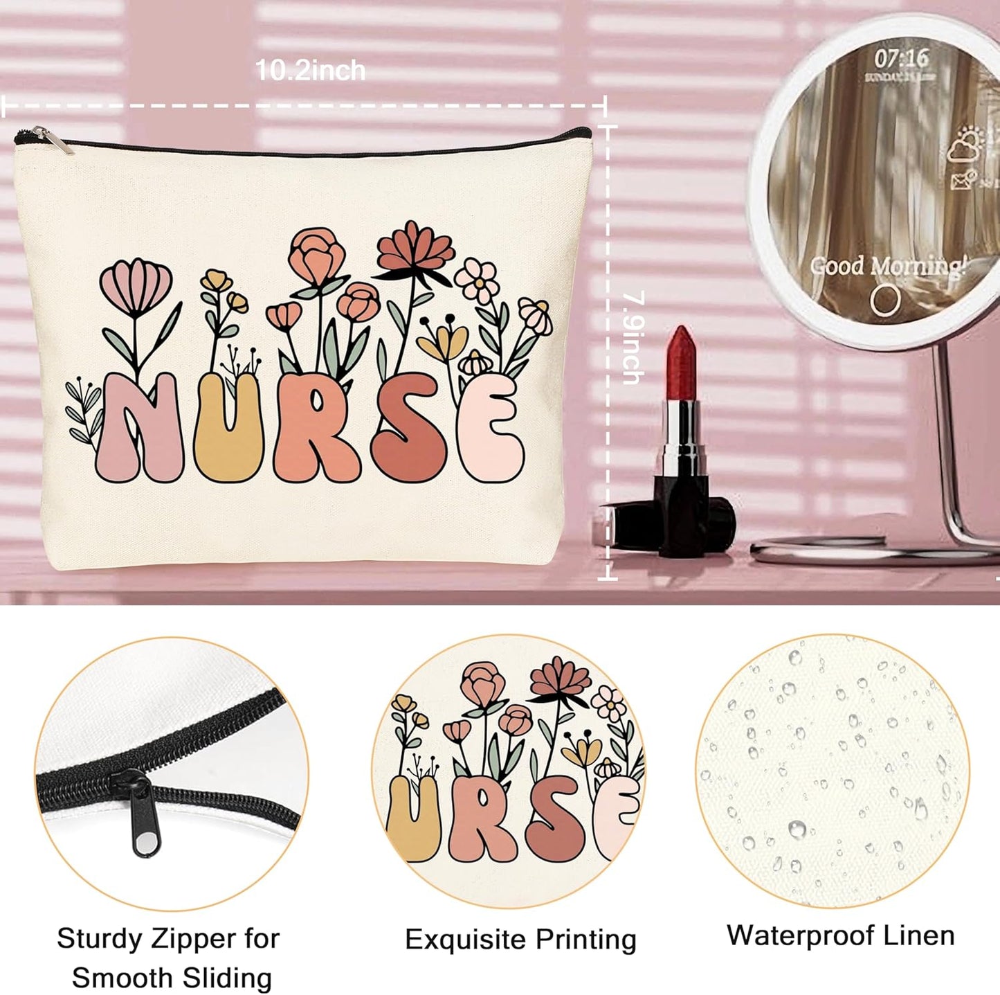 Nurse Gifts Nurse Appreciation Gift Set for Women Christmas Gifts for Nurses Week Nurses Graduation Gift for Nursing Student with Canvas Bag Socks Affirmations Cards 16 Oz Can Glass