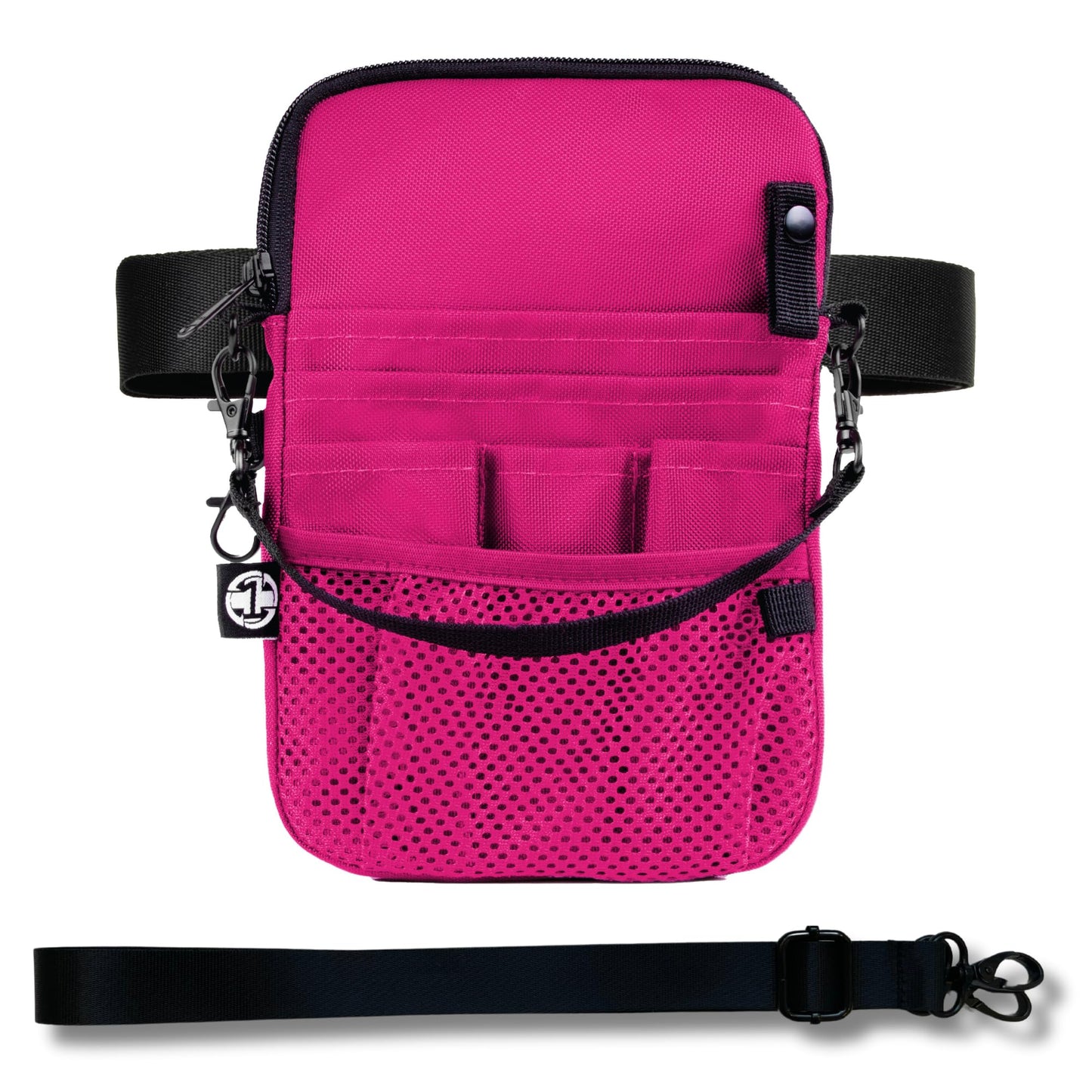 First Lifesaver 4-in-1 Nurse Fanny Pack with Medical Gear Pockets, Tape Holder, and Utility Storage for Stethoscopes, Bandage Scissors, and Emergency Supplies, Student and Nurse Use (Black)